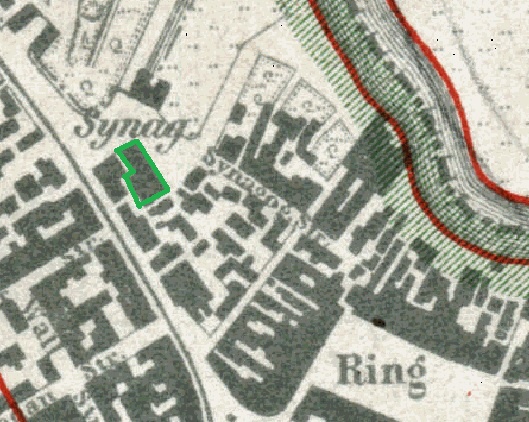 Stara synagoga na przedwojennej mapie..jpg