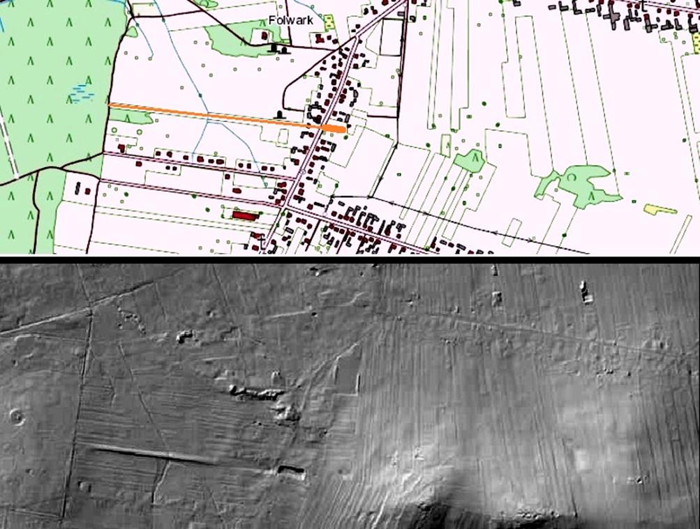 Mapa topograficzna 2008 r. oraz LIDAR - Brudzowice Komorne.jpg