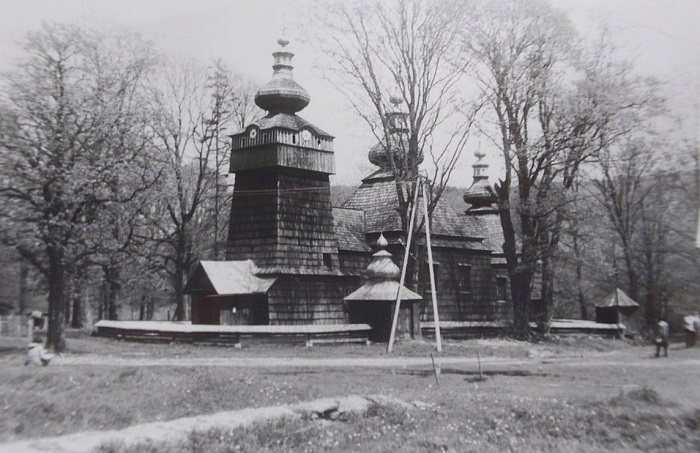 Hanczowa cerkiew archiwalne - po odbudowie - lata 60-te.jpg