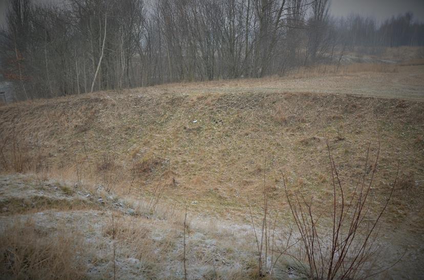 Widok na fosę grodziska (7).JPG