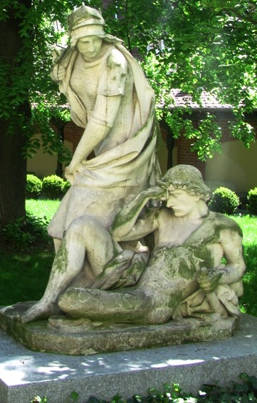 Grażyna i Litawor w ogrodzie Pałacu Czapskich - fot. 1.JPG